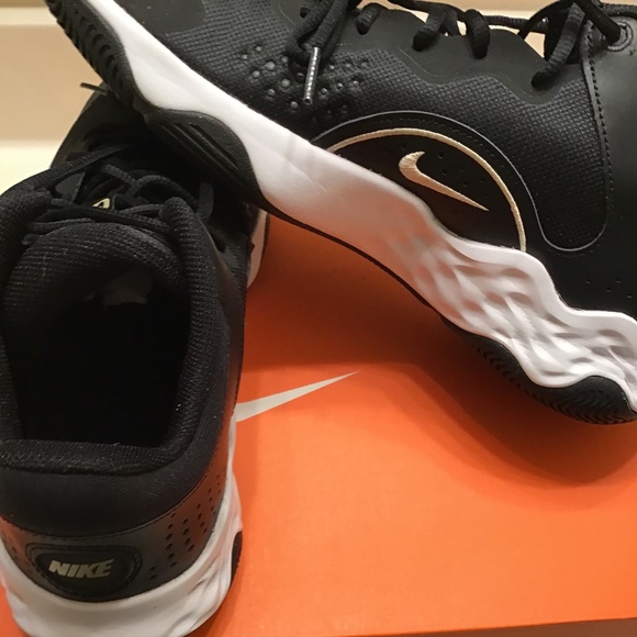 NIKE FLY.BY MID 3 'BLACK METALLIC GOLD STAR SNEAKERS - Picture 12 of 16